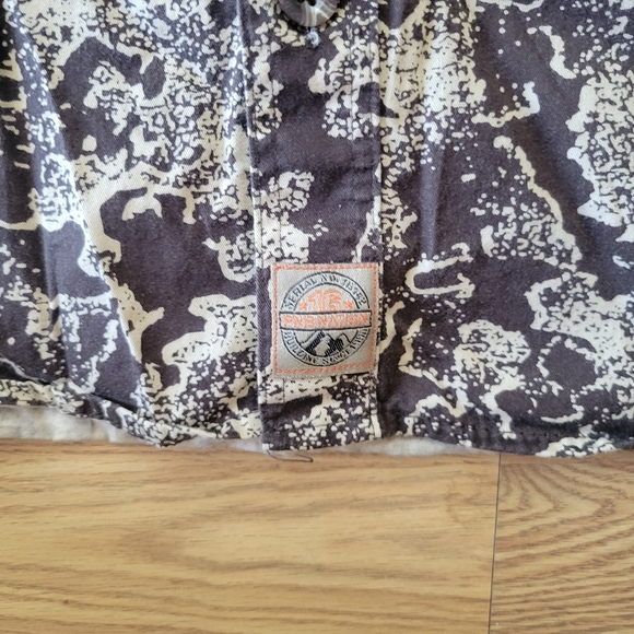 Vintage PNB Nation Brown Camo Short Sleeve Shirt Nick Cannon Hip Hop Label - Picture 4 of 5